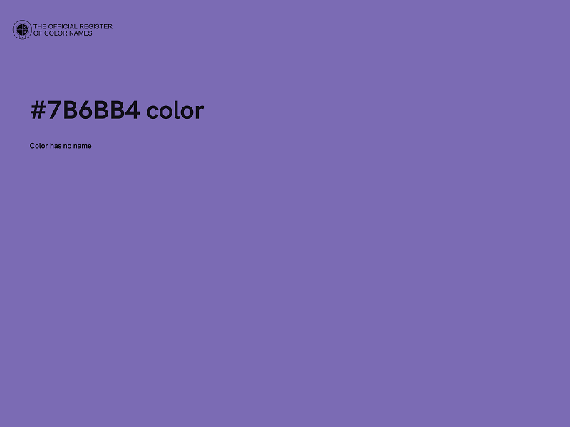 #7B6BB4 color image