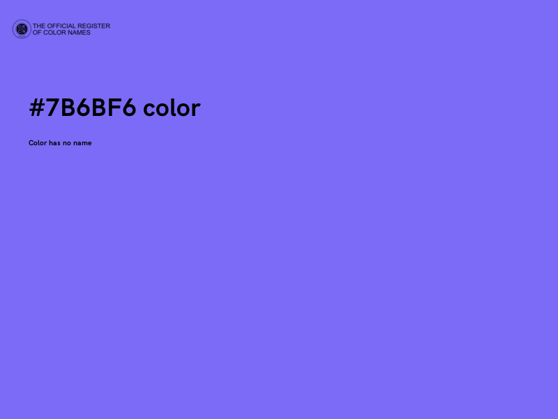 #7B6BF6 color image
