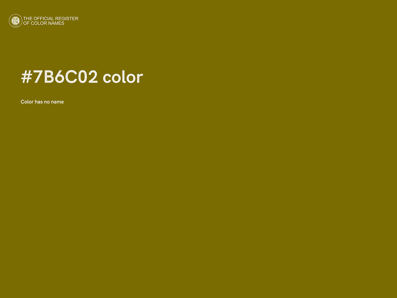 #7B6C02 color image