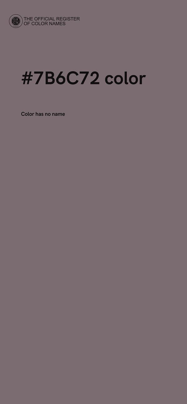 #7B6C72 color image