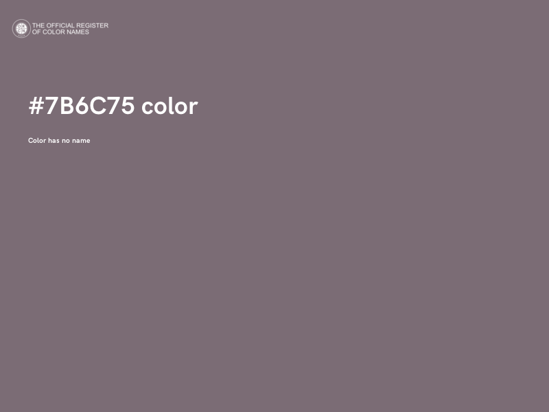 #7B6C75 color image