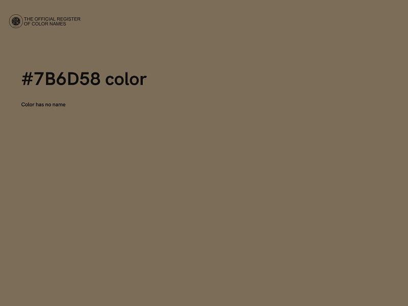 #7B6D58 color image
