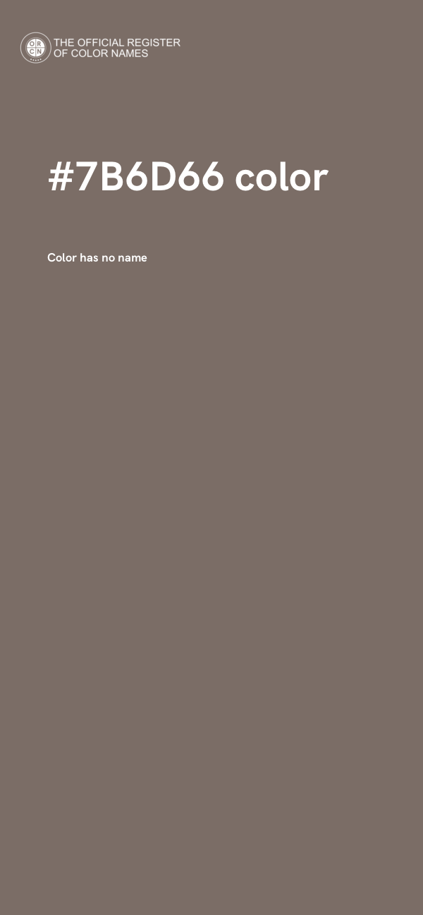 #7B6D66 color image
