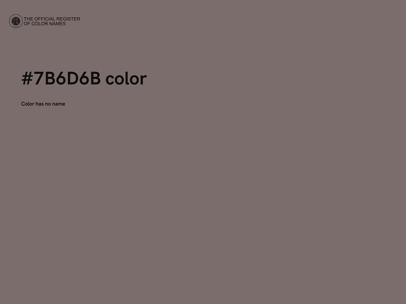 #7B6D6B color image
