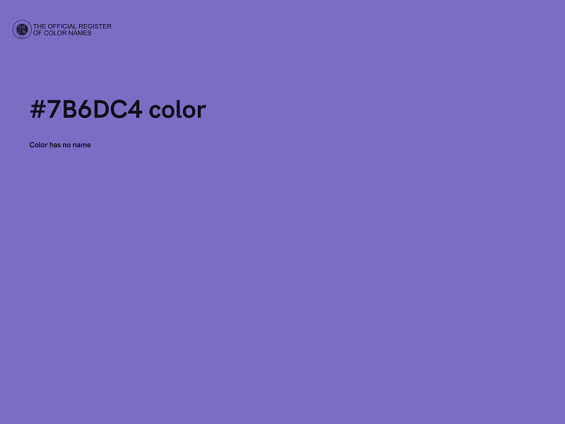 #7B6DC4 color image
