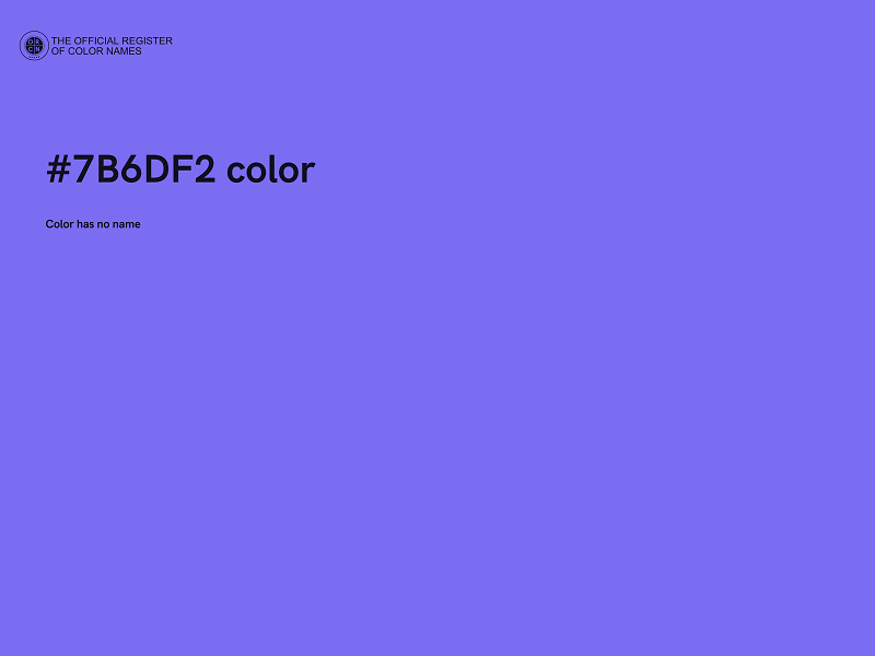 #7B6DF2 color image