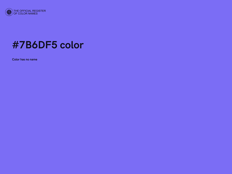 #7B6DF5 color image