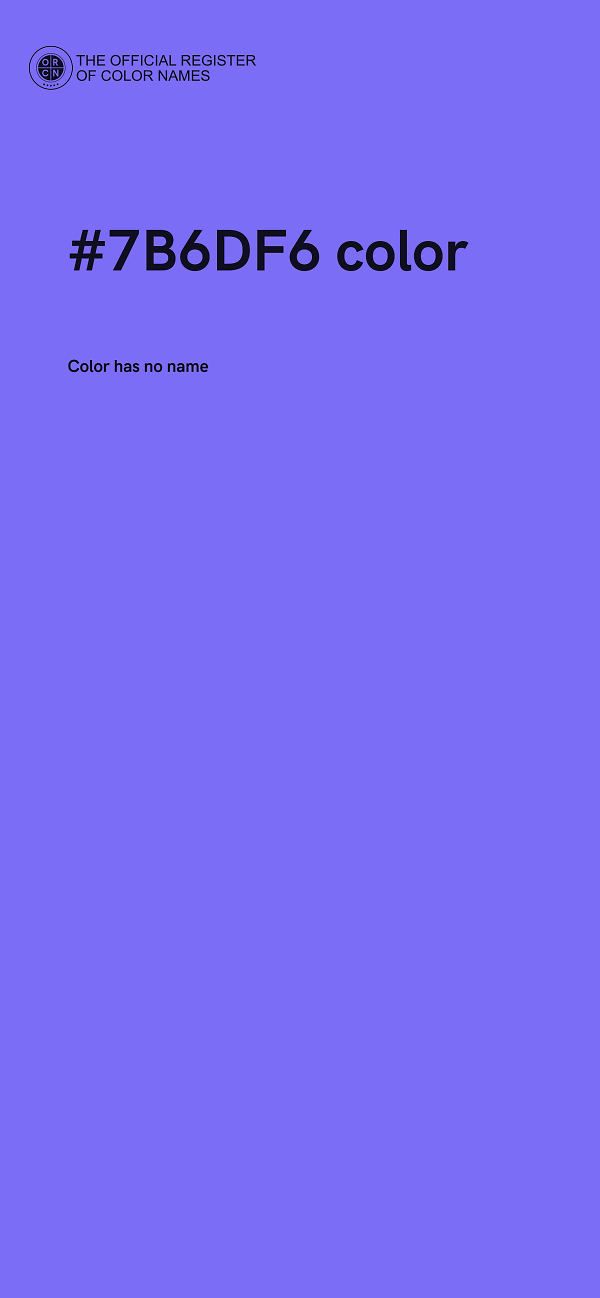 #7B6DF6 color image