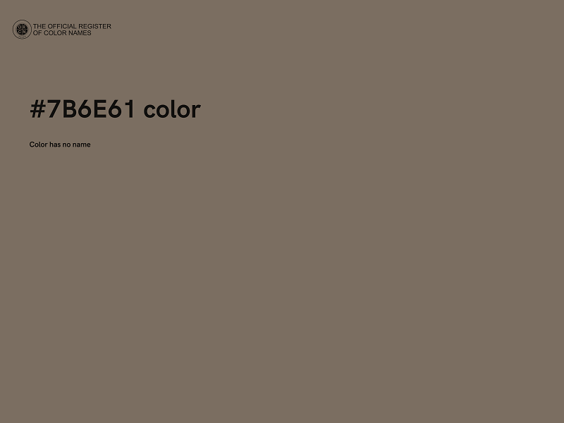 #7B6E61 color image