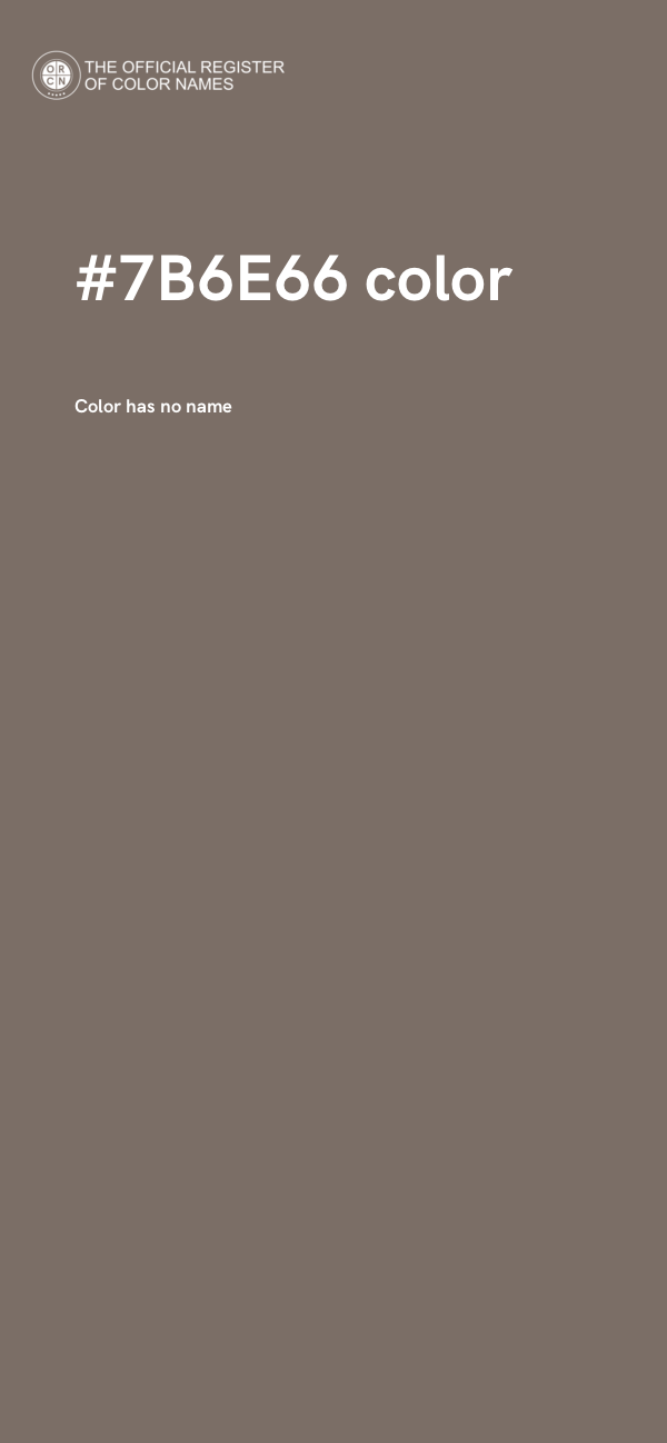 #7B6E66 color image