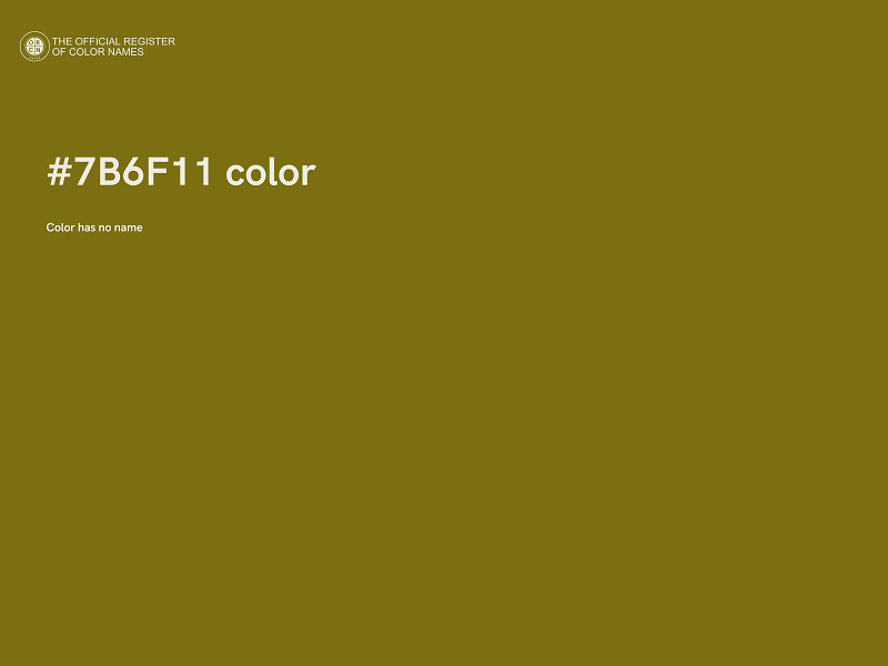 #7B6F11 color image