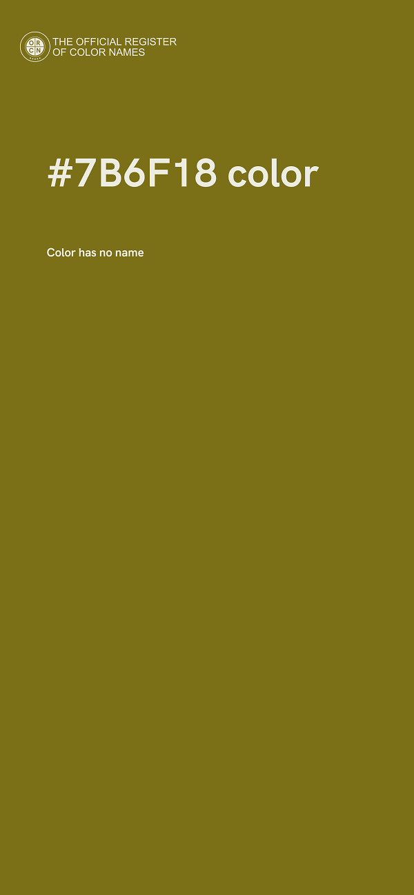 #7B6F18 color image