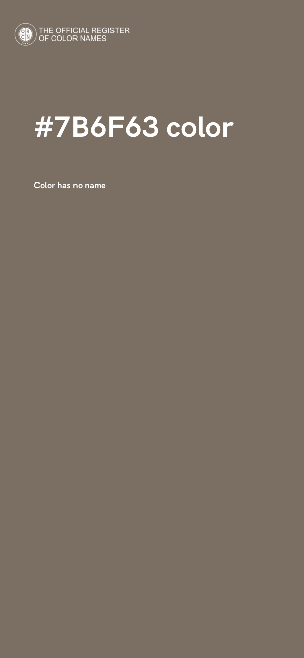 #7B6F63 color image