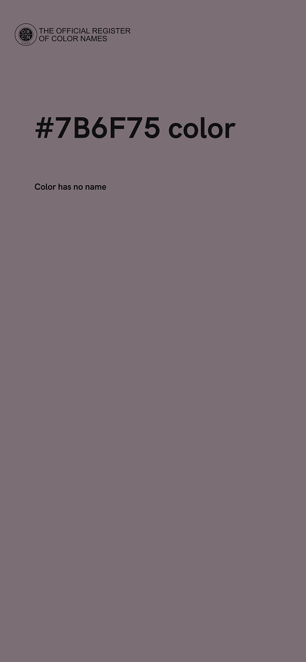 #7B6F75 color image