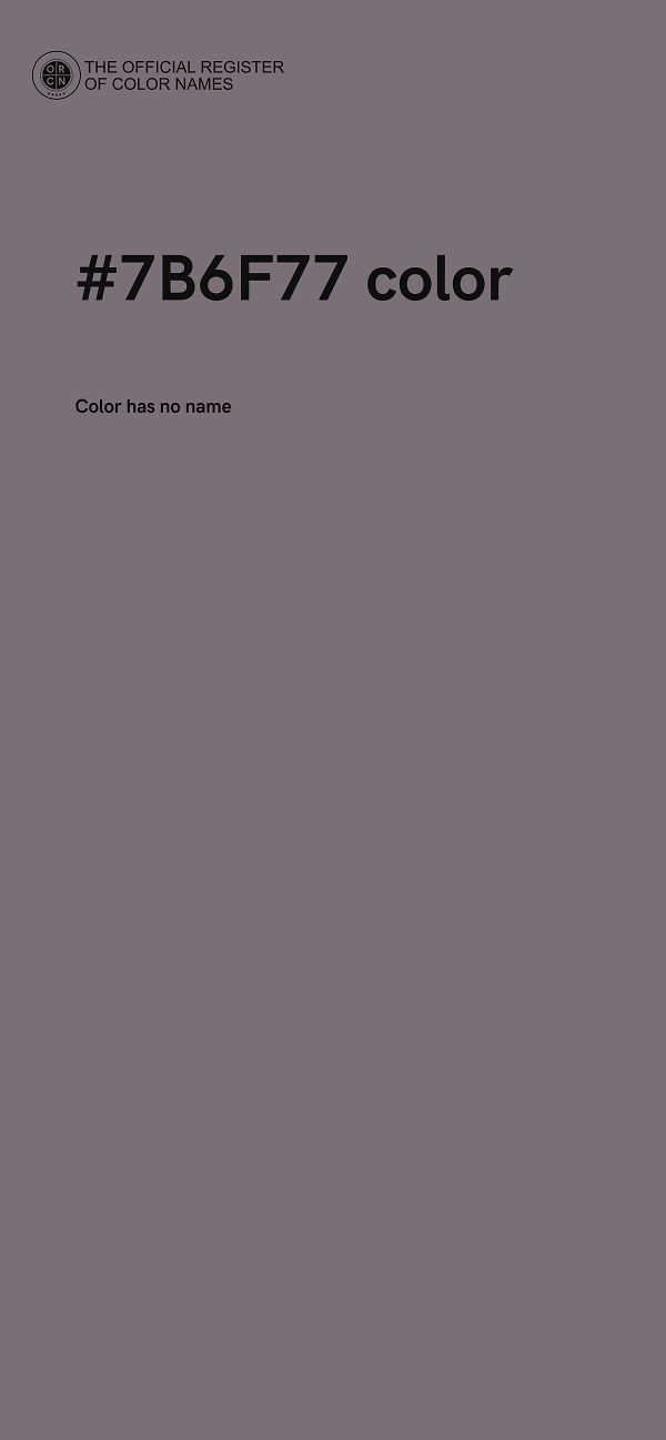 #7B6F77 color image