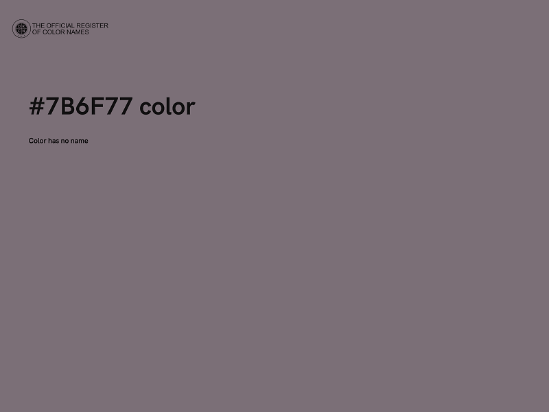#7B6F77 color image