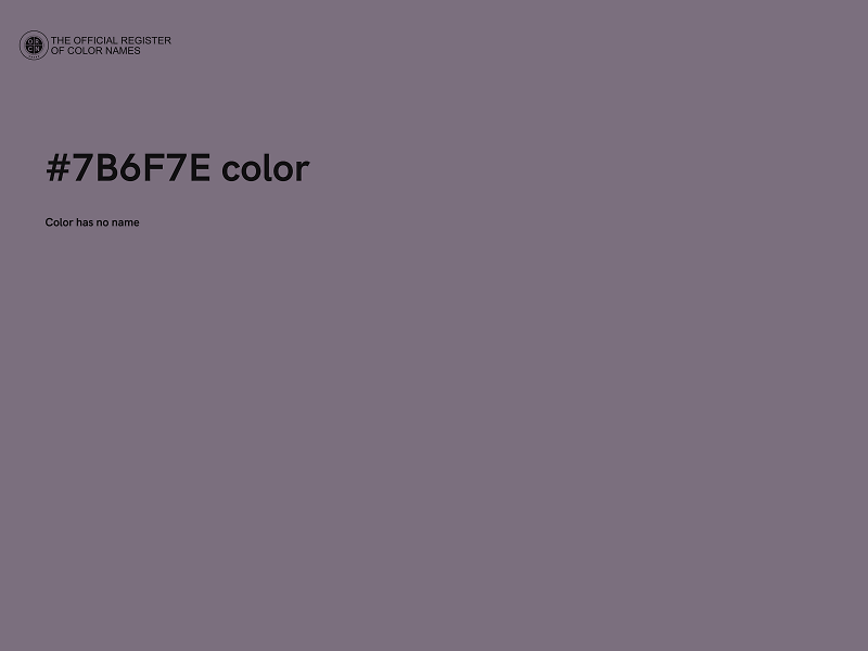 #7B6F7E color image