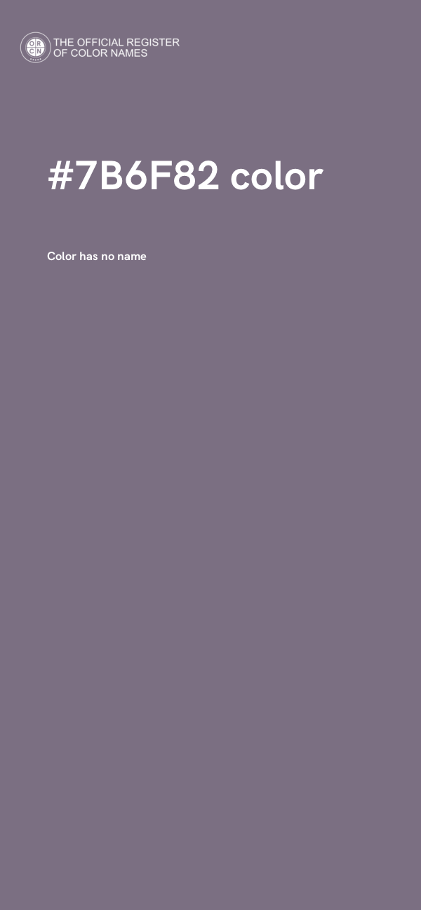 #7B6F82 color image