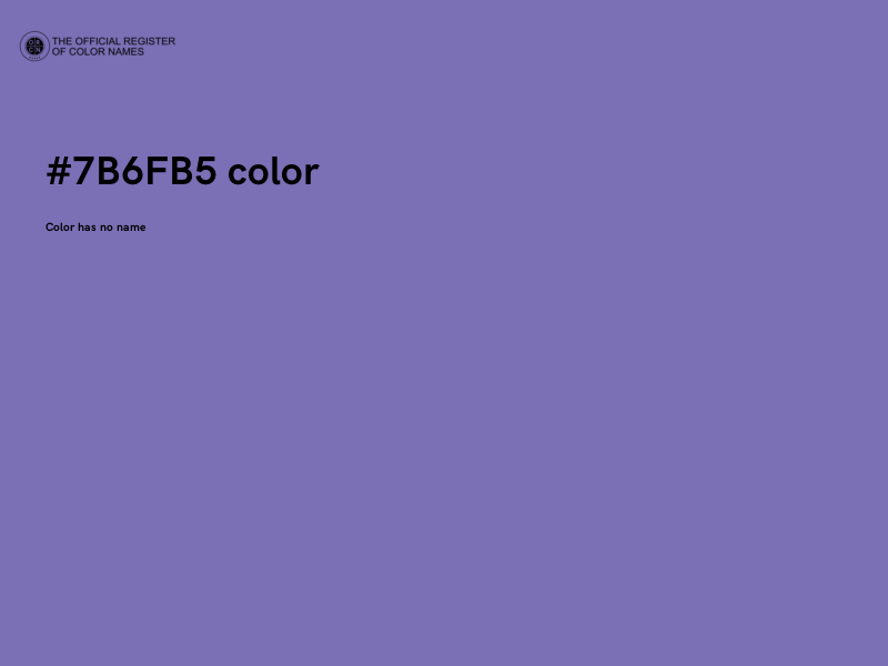 #7B6FB5 color image