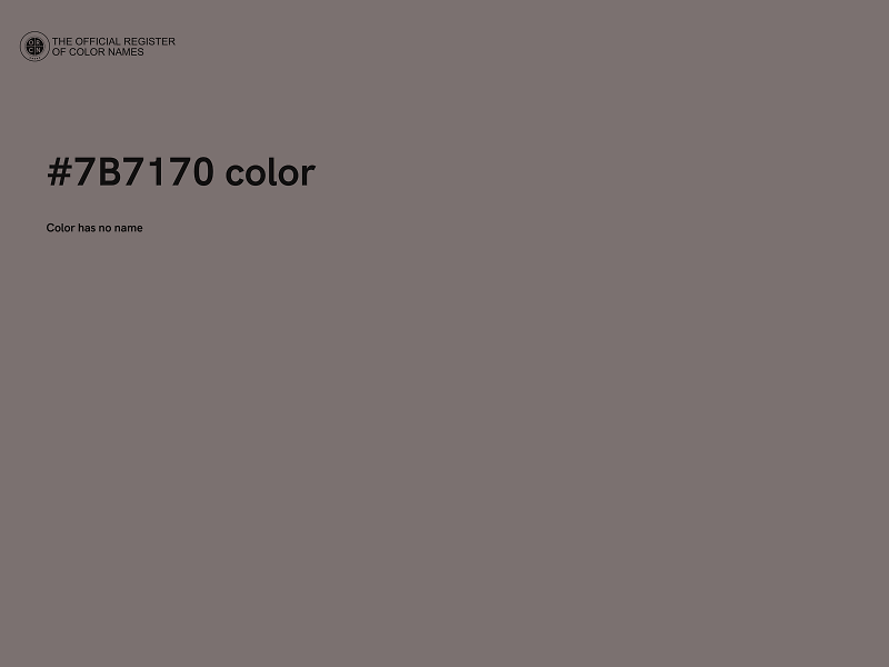 #7B7170 color image