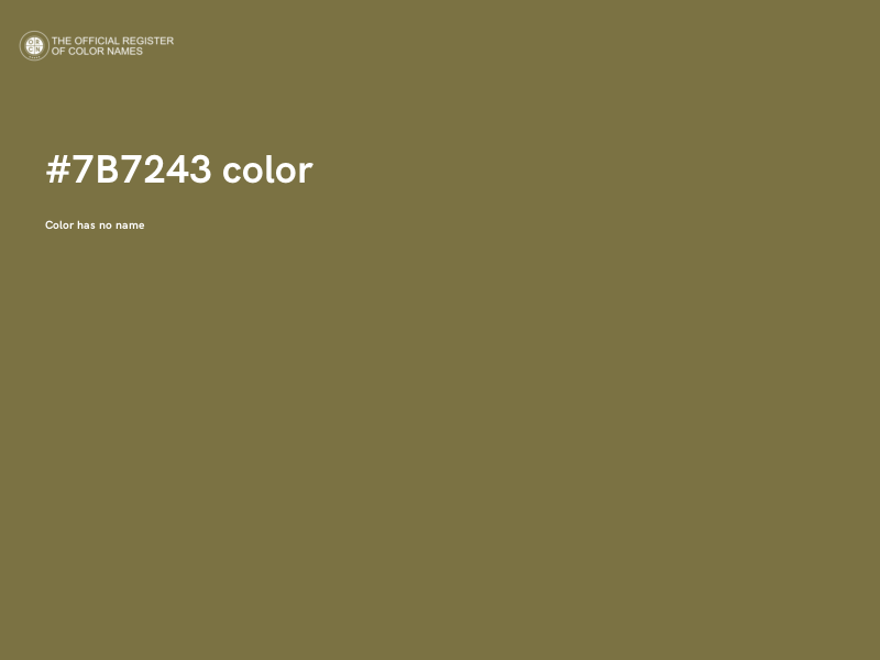 #7B7243 color image