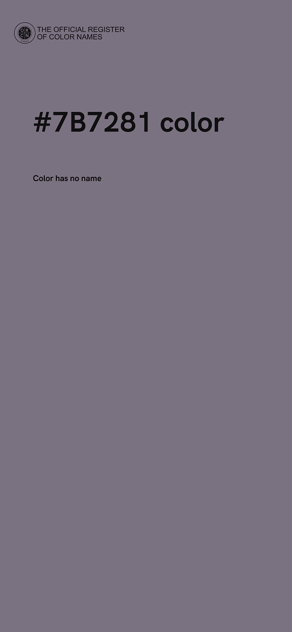 #7B7281 color image