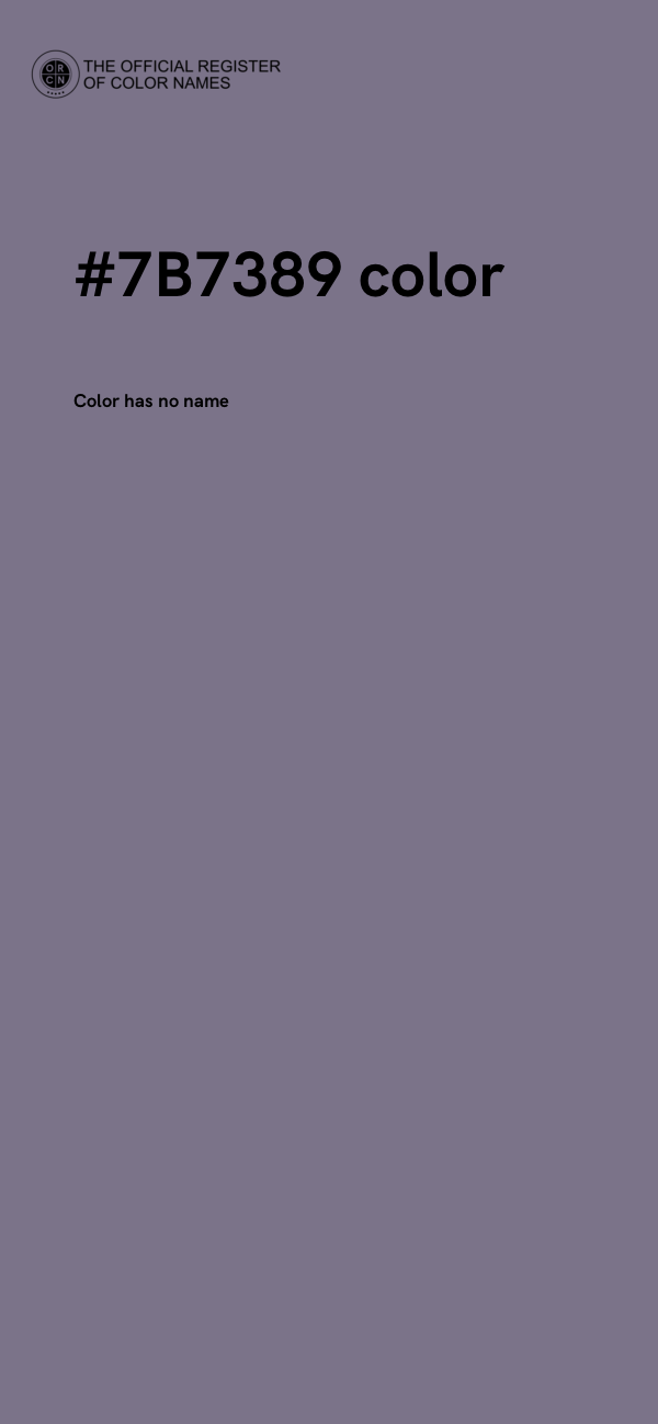 #7B7389 color image