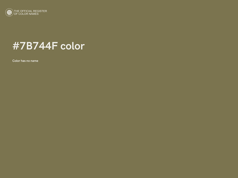 #7B744F color image
