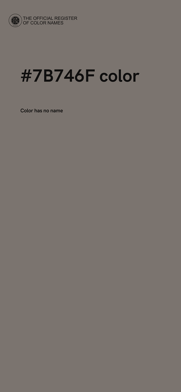 #7B746F color image