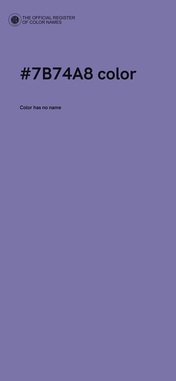 #7B74A8 color image