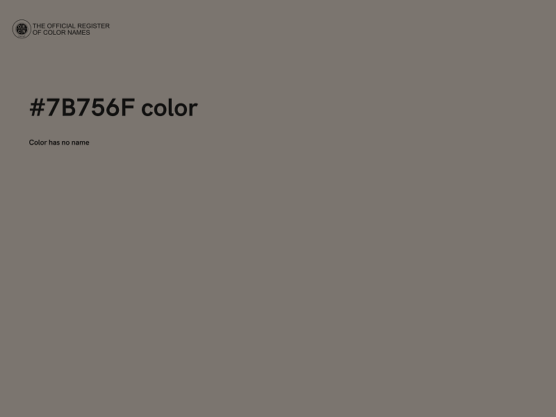 #7B756F color image