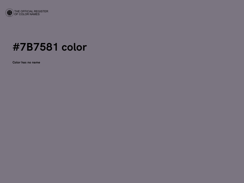 #7B7581 color image