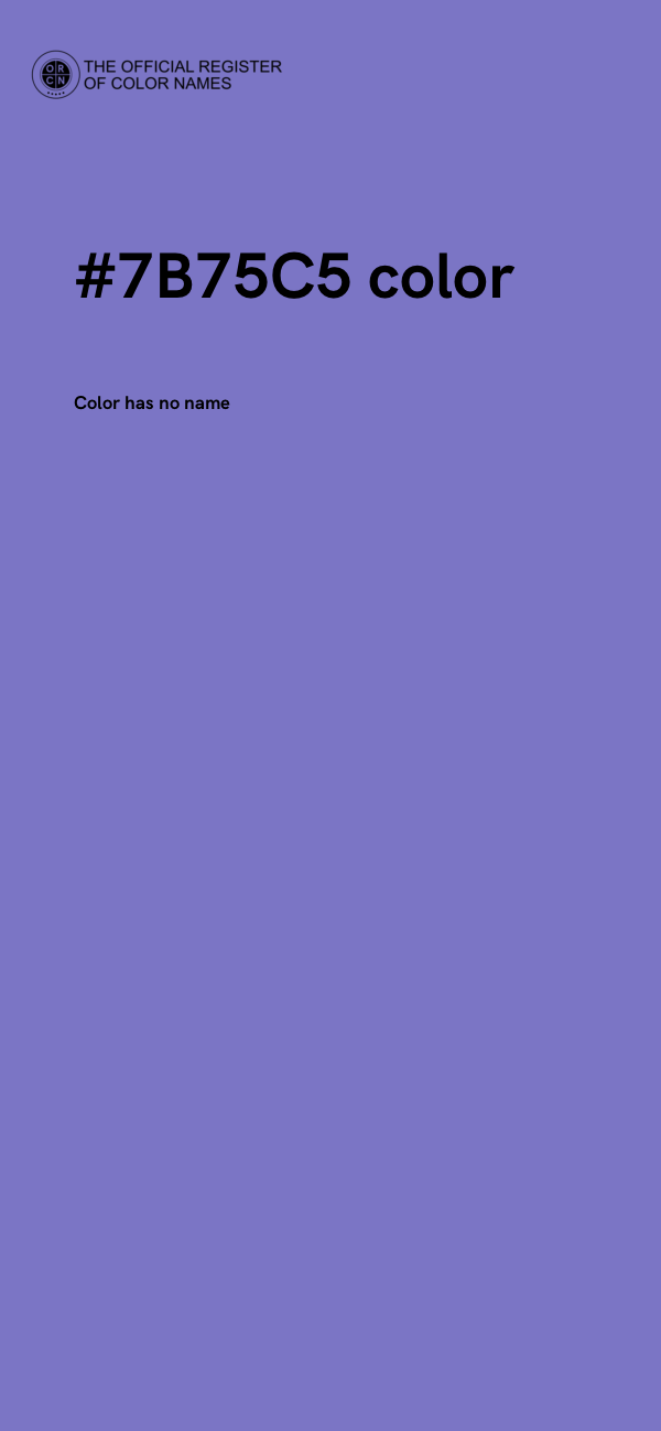 #7B75C5 color image
