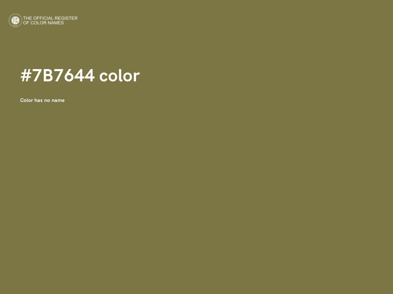 #7B7644 color image