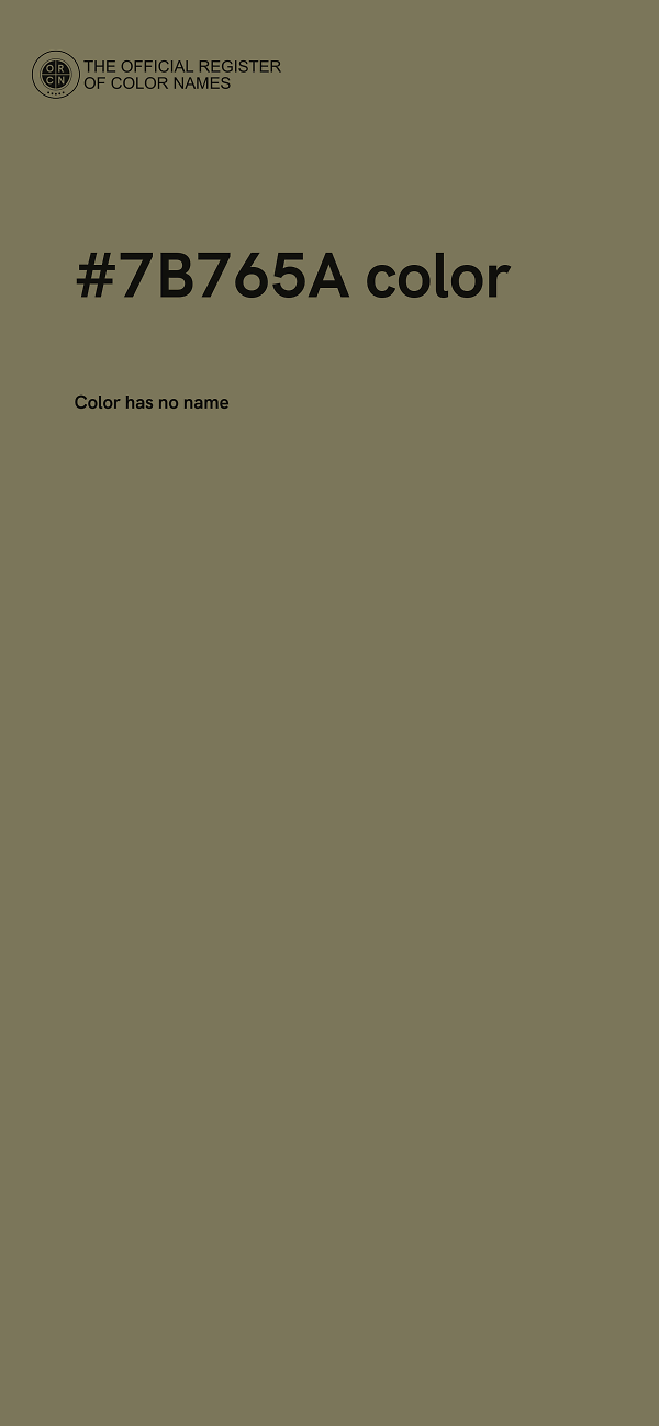 #7B765A color image