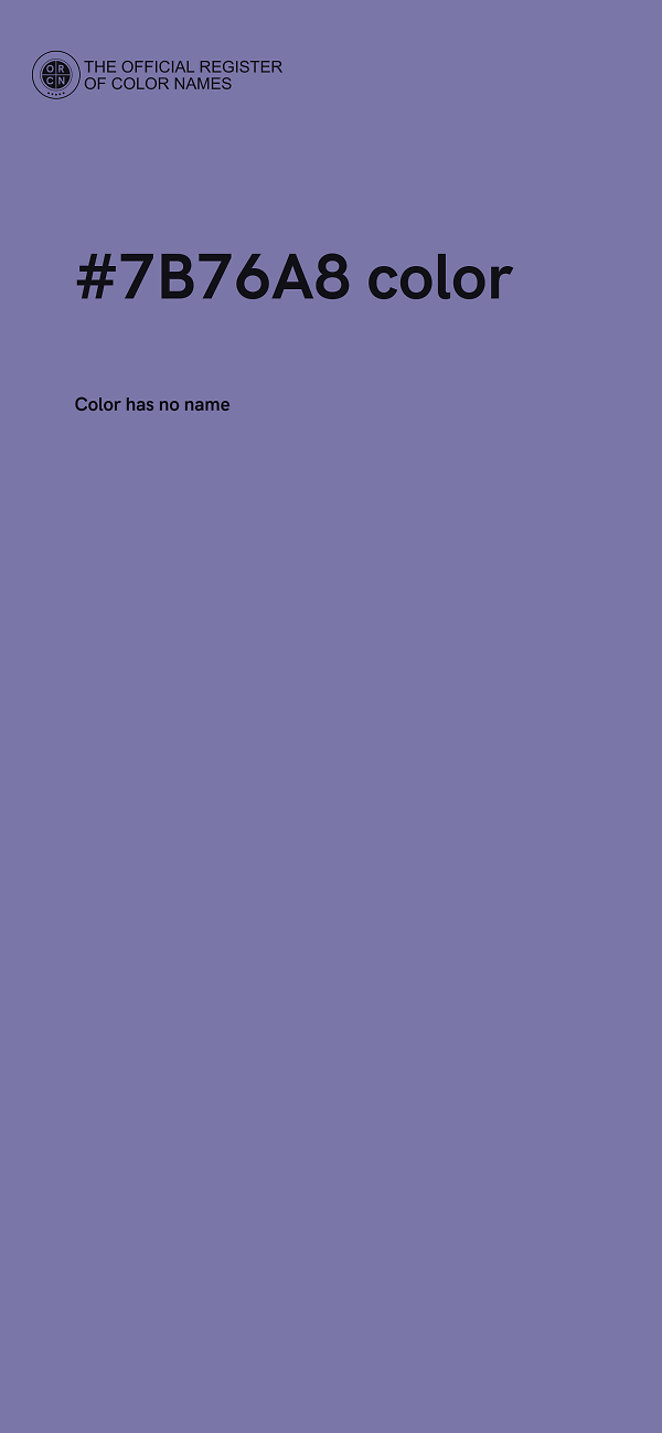 #7B76A8 color image