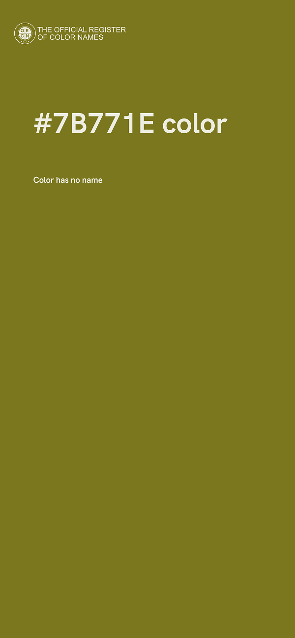 #7B771E color image