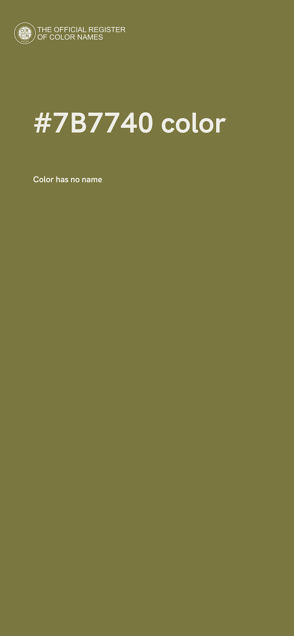 #7B7740 color image