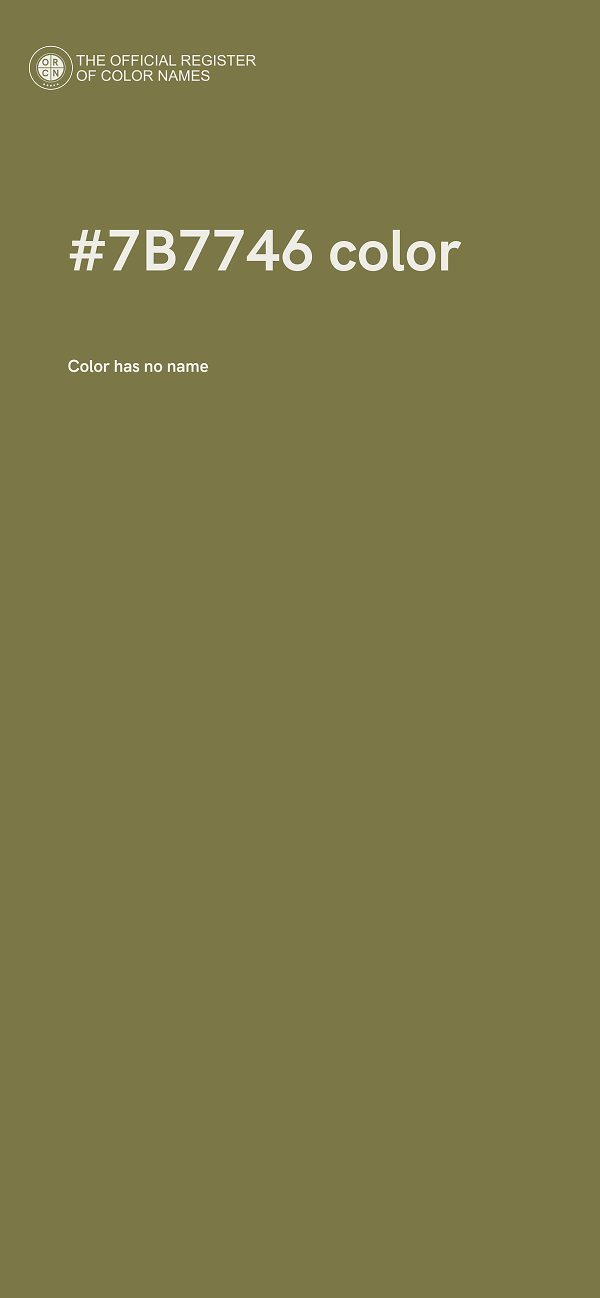 #7B7746 color image