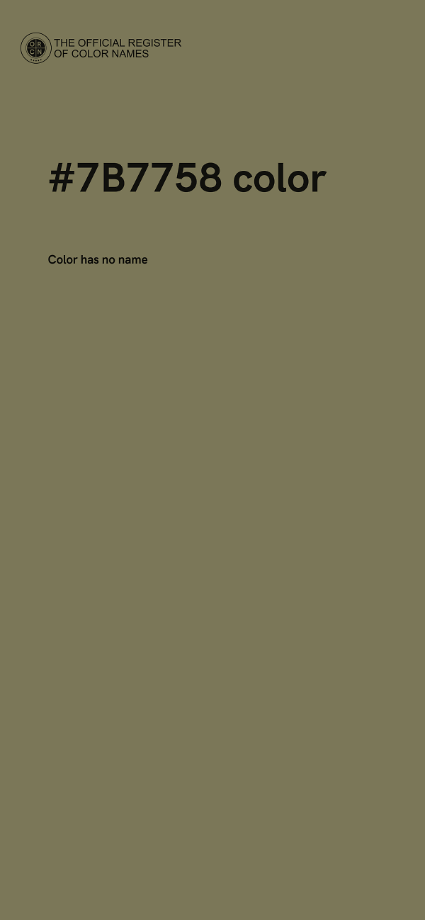 #7B7758 color image