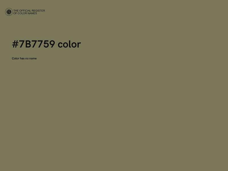 #7B7759 color image