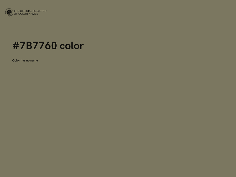 #7B7760 color image