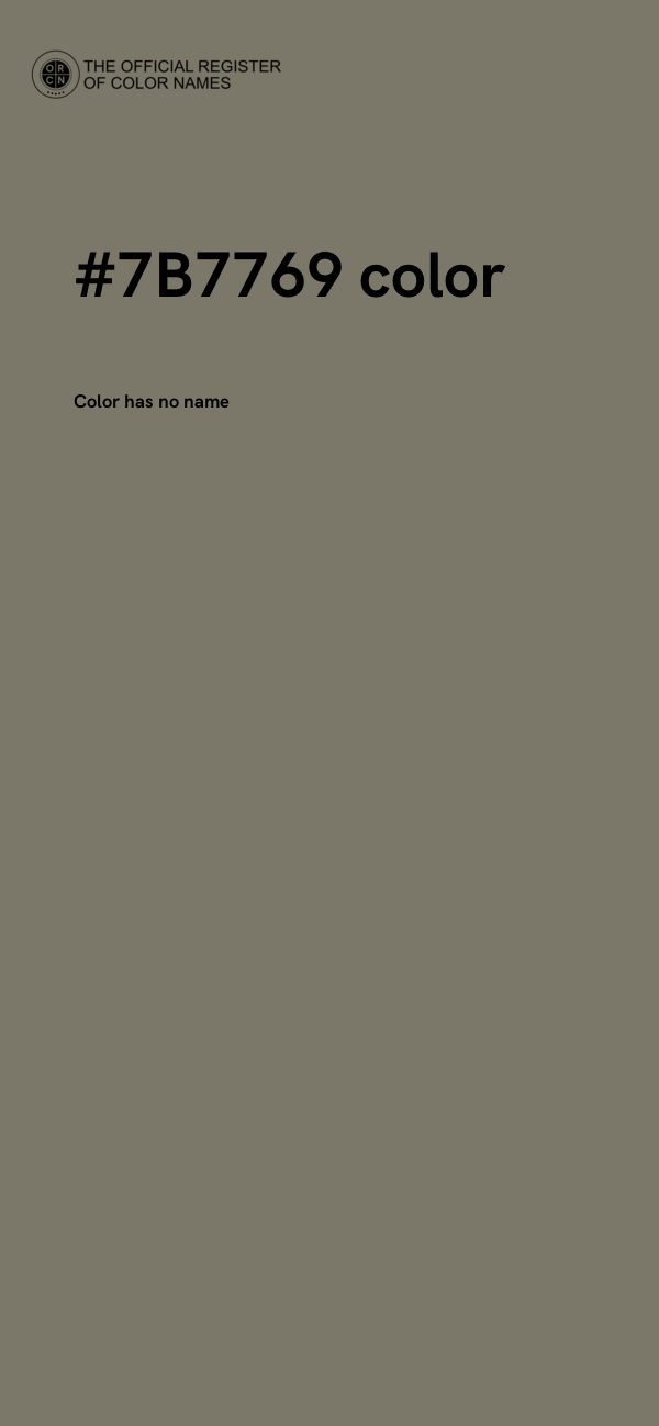 #7B7769 color image