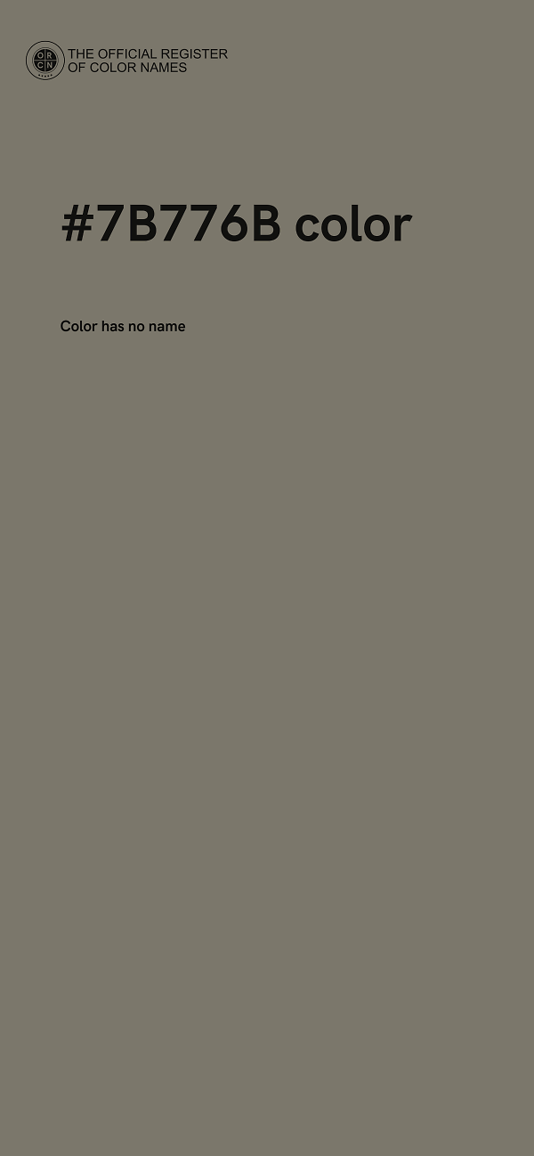 #7B776B color image