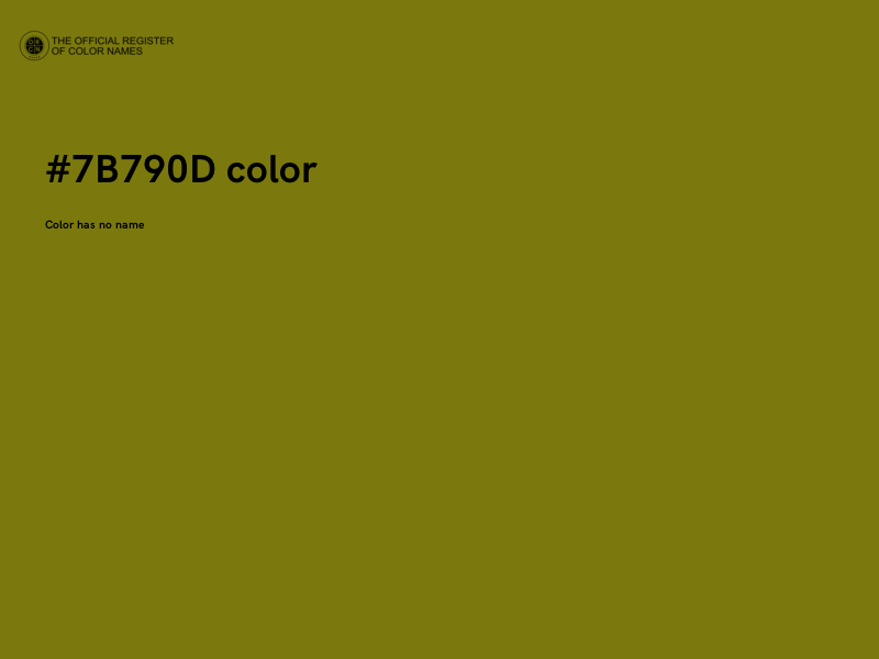 #7B790D color image