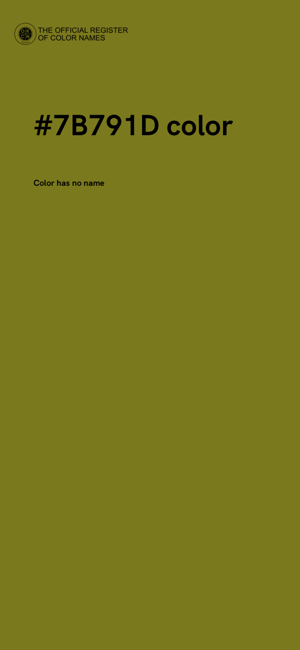 #7B791D color image