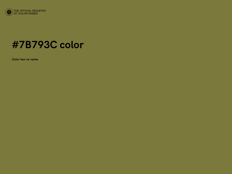 #7B793C color image