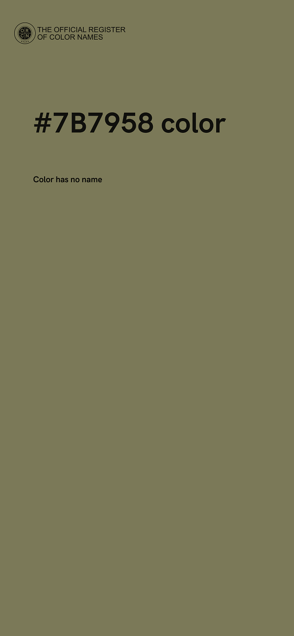 #7B7958 color image