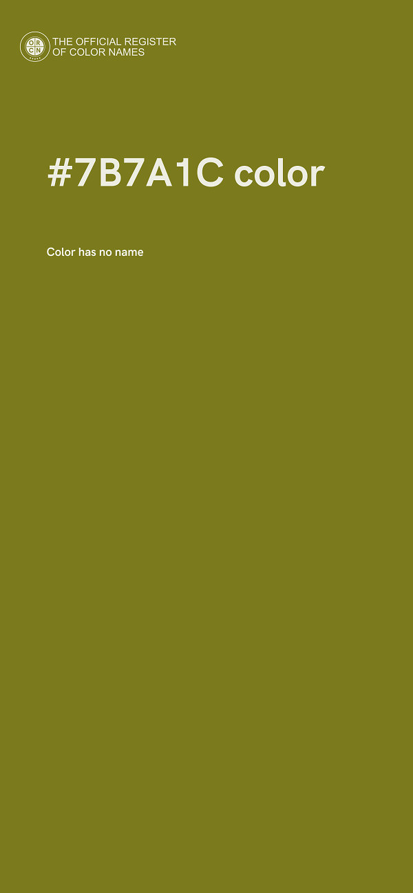 #7B7A1C color image