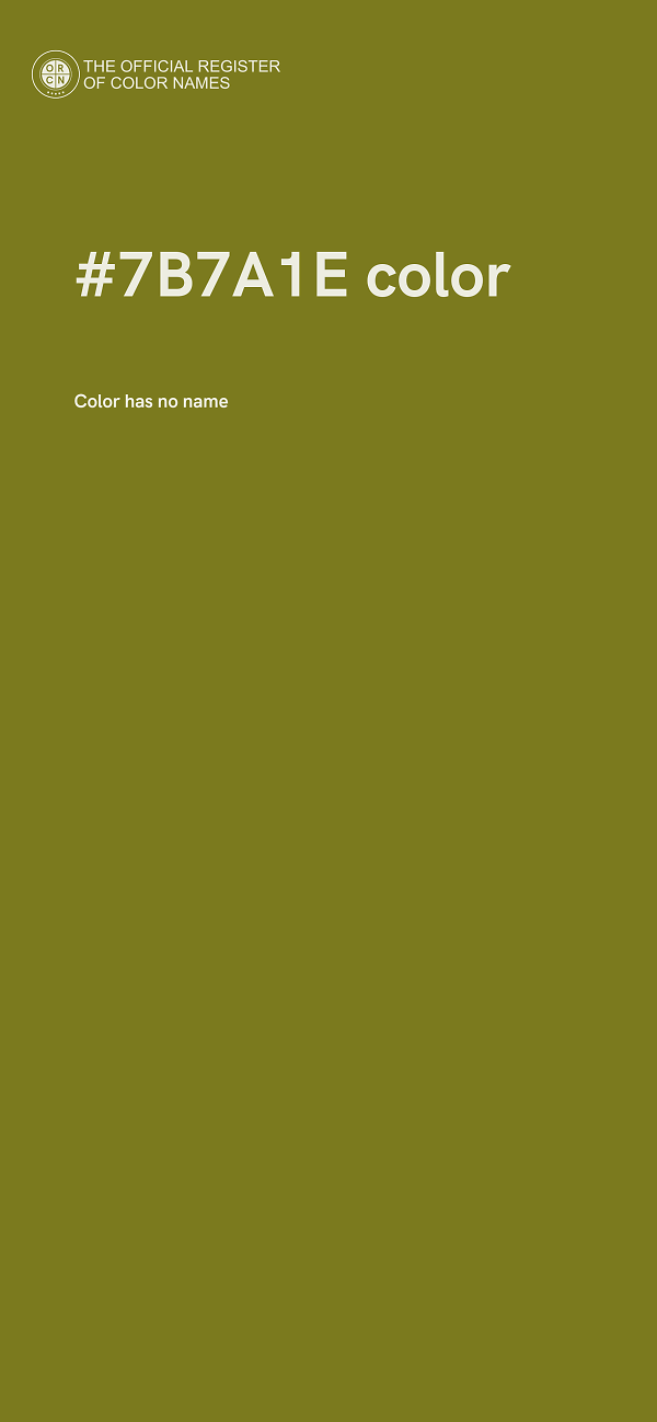 #7B7A1E color image